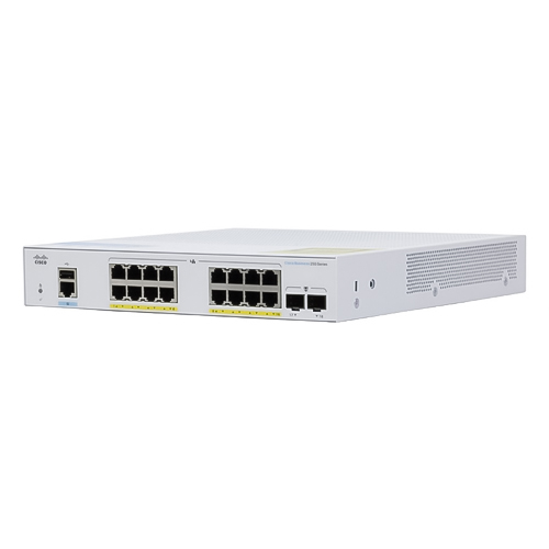 Switch chia mạng Cisco 16 cổng Ethernet Gigabit + 2 cổng SFP - CBS250-16P-2G