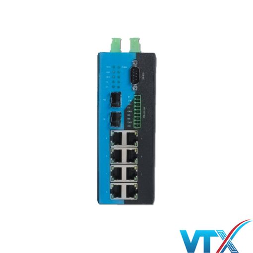 Switch công nghiệp UPCOM IES3010-2GS-404 - 8 cổng 10-100M Ethernet + 2 cổng Gigabit SFP + 1 cổng RS232 + 3 cổng RS485