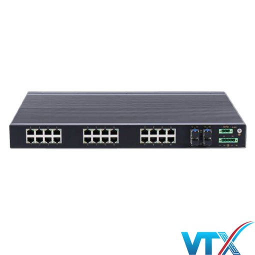 ảnh Switch công nghiệp layer 3 UPCOM 24 cổng mạng 10-100 Mbps và 4 cổng SFP Gigabit ICS1028-4GS