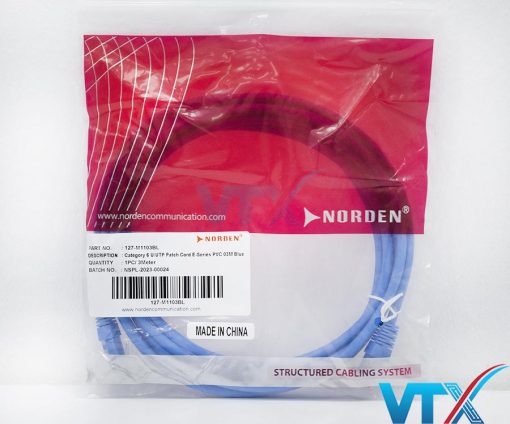 Dây nhảy mạng Cat6 UUTP 3m Norden 127-M1103BL (3)