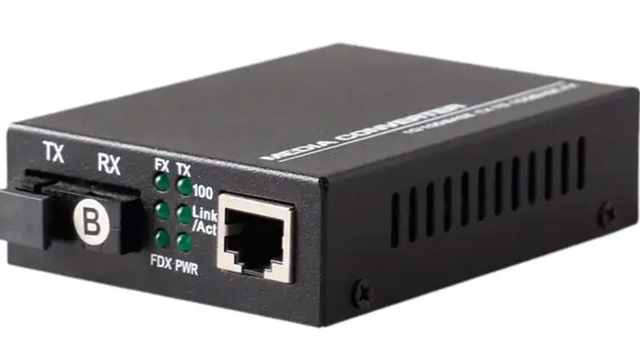 hình ảnh cổng Tx và Rx trên Converter 2 sợi