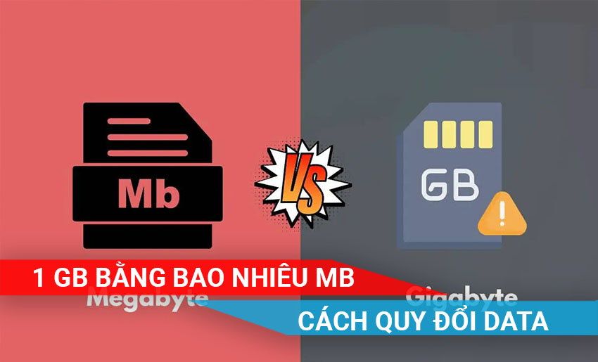 Cách quy đổi GB sang MB