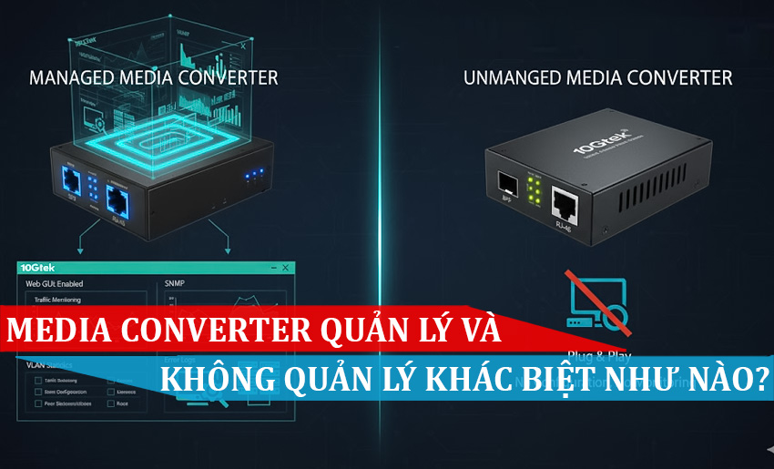 Media Converter quản lý và không quản lý khác biệt như nào