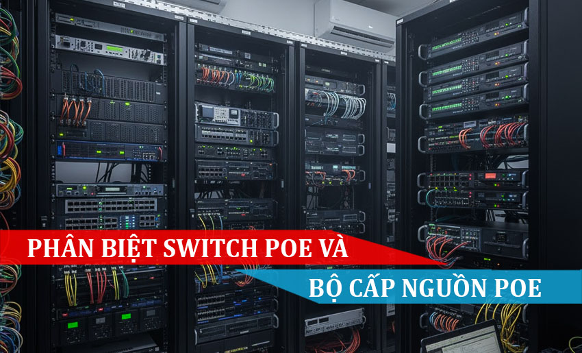 Phân biệt Switch PoE và Bộ cấp nguồn PoE (PoE Injector)