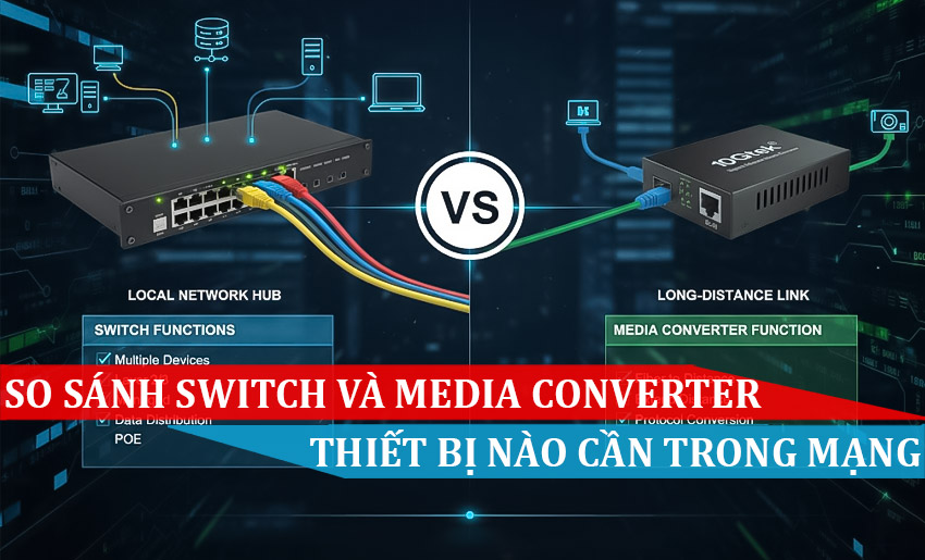 So sánh Switch với Media Converter, Đâu là thiết bị cần trong mạng