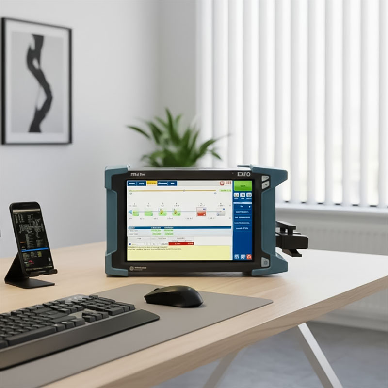 màn hình của OTDR Module - FTBx-750C dùng cho tuyến trục metro_long-haul