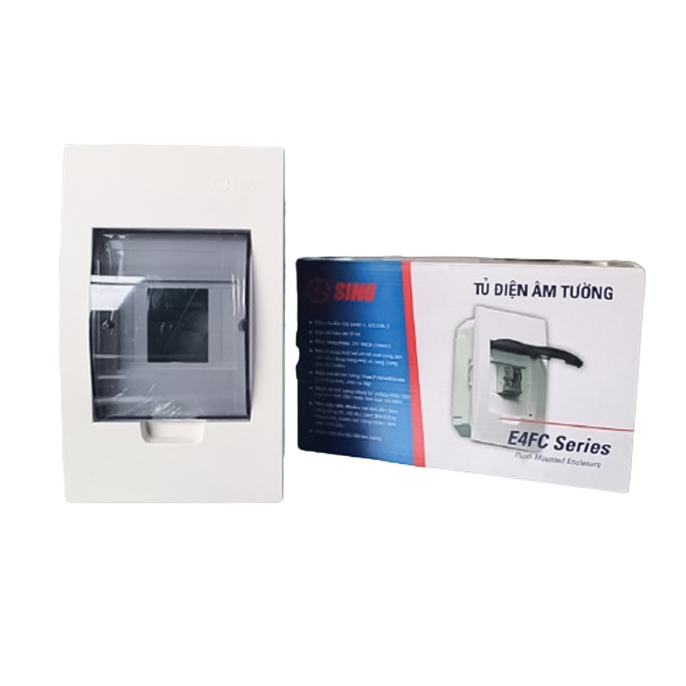 E4FC 2_4LA tủ điện âm tường mặt nhựa giá rẻ nhất