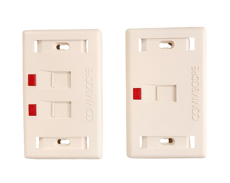 Mặt ổ cắm mạng âm tường COMMSCOPE_AMP 2 port chính hãng