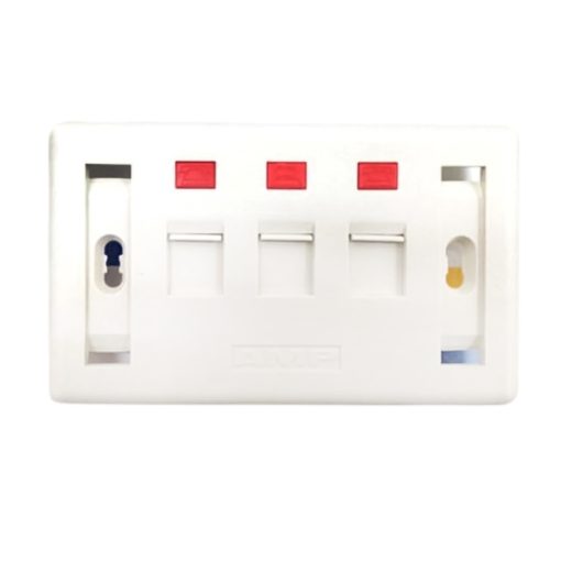 Mặt ổ cắm mạng âm tường COMMSCOPE_AMP 3 port chính hãng