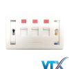 Mặt ổ cắm mạng âm tường COMMSCOPE_AMP 3 port chính hãng