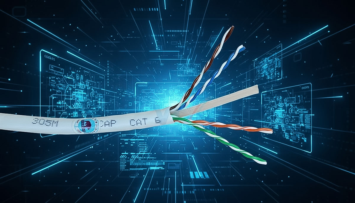 Cấu tạo của Dây cáp mạng Lan Vinacap Cat6 UTP