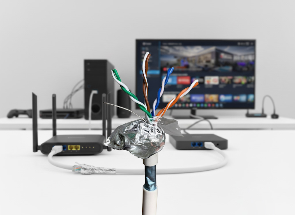 cấu tạo của dây cáp mạng commscope cat5 FTP