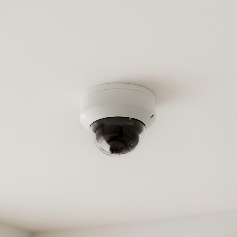 Camera Dome IR 8MP SATATYA MIDR80FL60CWP đang được lắp đặt...