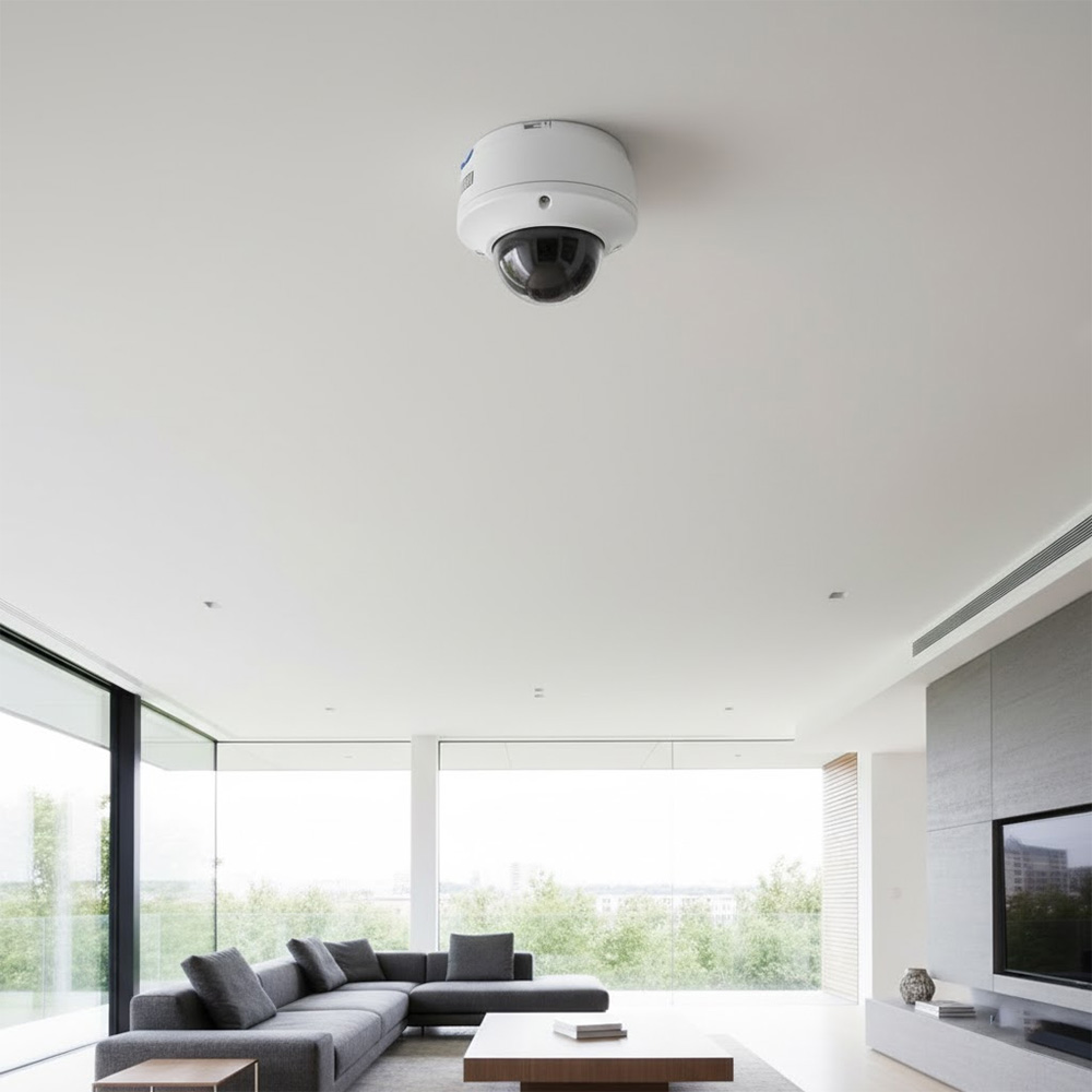 Camera Matrix Dome IR 8MP SATATYA CIDR80ML12CWP được lắp tại 1 phòng khách