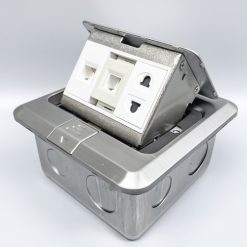 Ổ cắm điện âm sàn 1 cổng LAN và 1 cổng thoại Tenko TK-J02-05 (Màu Bạc) (3)