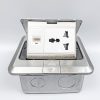 Ổ cắm điện âm sàn 1 ổ cắm 3 chấu + 1 cổng LAN Tenko TK-J02-04 Màu Bạc (2)