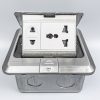 Ổ cắm điện âm sàn Tenko TK-J02-15 2 ổ cắm (màu Bạc) (1)