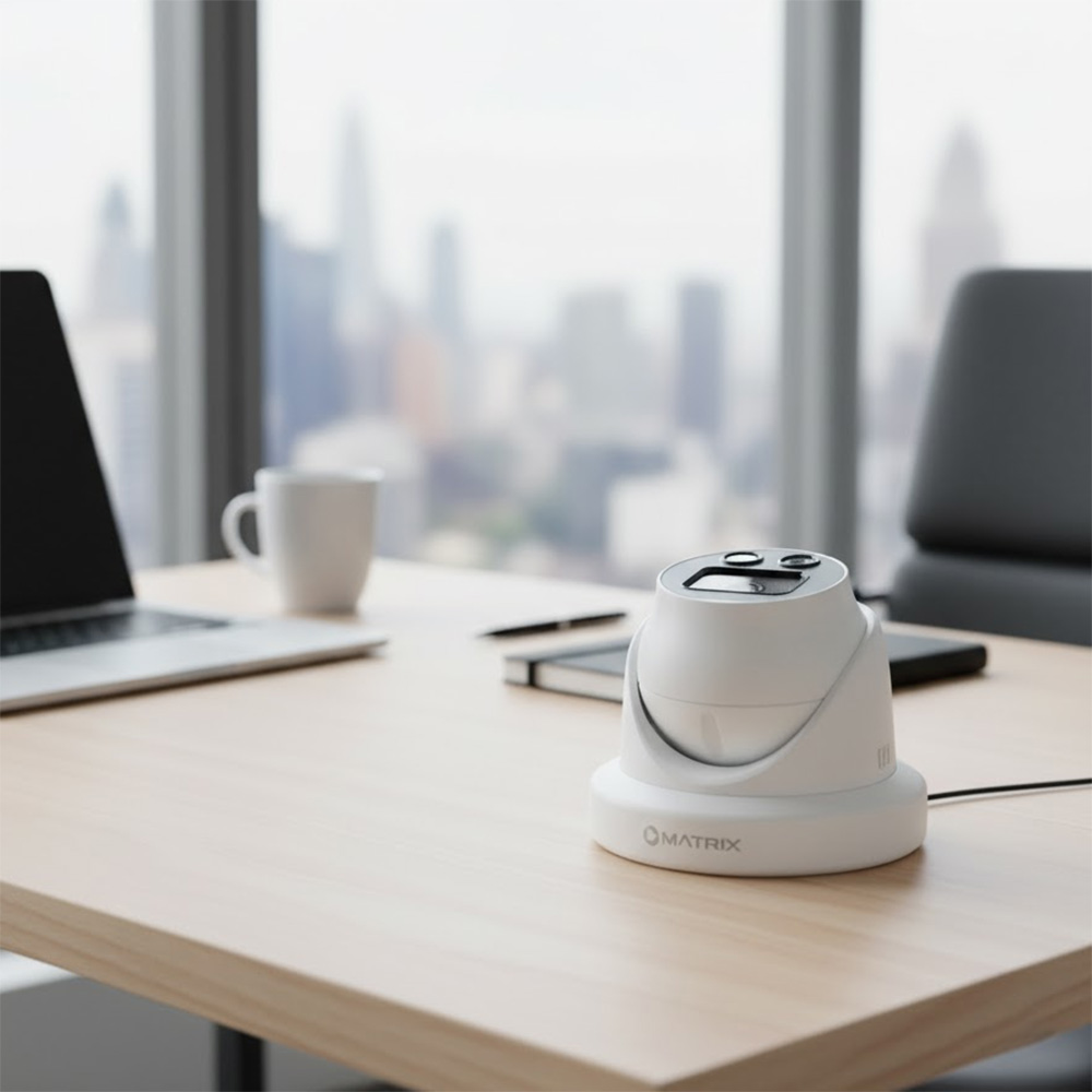 ảnh chụp chi tiết Camera Turret IR 5MP SATATYA MITR50FL60CWS với ống kính 6 mm