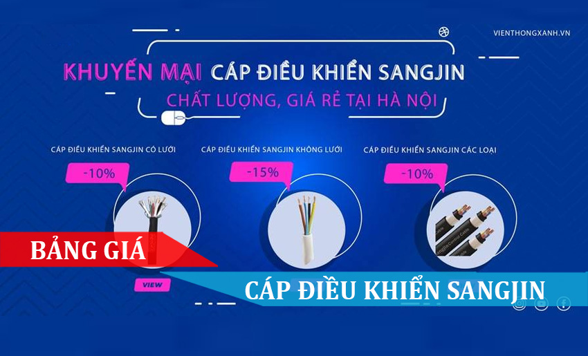 Bảng giá cáp điều khiển Sangjin