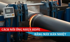 Cách nối ống nhựa HDPE bằng máy hàn nhiệt