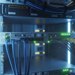 Chi tiết các cổng kết nối của Tường lửa Cisco FPR3120 được lắp đặt trong tủ rack