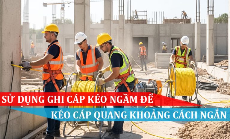Hướng dẫn sử dụng ghi kéo cáp ngầm để kéo cáp quang khoảng cách ngắn