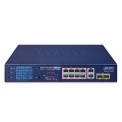 GSD-1222VHP - Switch POE 8-Port 10_100_1000T 802.3at PoE + 2-Port 10_100_1000T + 2-Port 1000X SFP + màn hình LCD