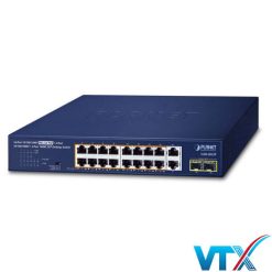 GSD-2022P - Switch để bàn 16-Port 101001000T 802.3at PoE + 2-Port 101001000T + 2-Port 1000X SFP