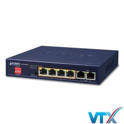 GSD-604HP - Switch để bàn 4-Port 101001000T 802.3at PoE + 2-Port 101001000T