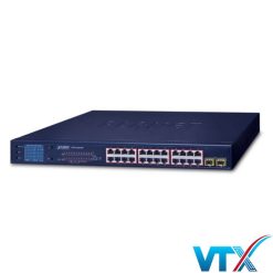 GSW-2620VHP - Switch Ethernet 24-Port 101001000T 802.3at PoE + 2-Port Gigabit SFP + Màn hình LCD_2