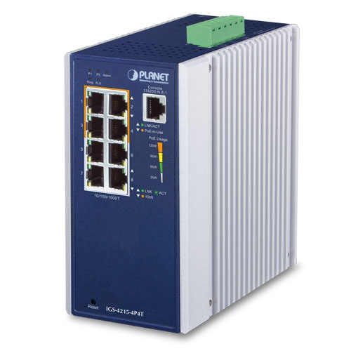 IGS-4215-4P4T Switch công nghiệp 4x1GPoE + 4x1G RJ45 (1)