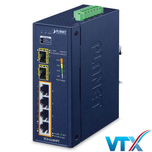 IGS-624HPT - Switch công nghiệp 4-Port 10_100_1000T 802.3at PoE + 2-Port 100_1000_2500X SFP_2