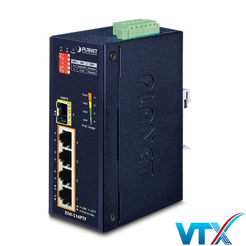 ISW-514PTF - Switch công nghiệp 4-port 10_100TX 802.3at PoE+ plus 1-Port 100FX_2