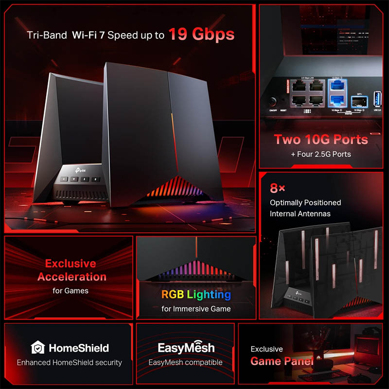 Router Gaming Wi-Fi 7 Ba Băng Tần BE19000 - Archer GE800_4