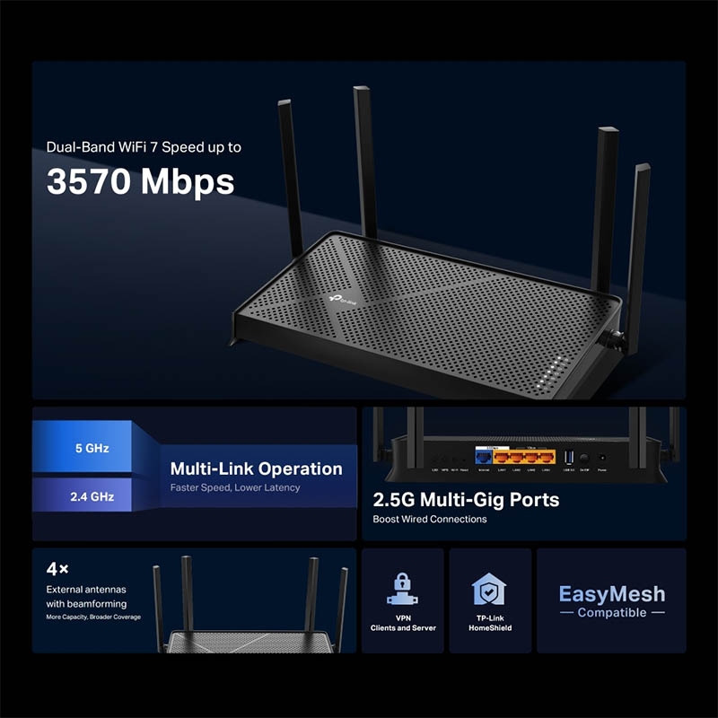 Router Wi-Fi 7 băng tần kép BE3600 - Archer BE230_3