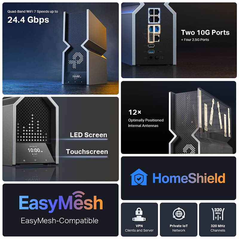 tính năng nổi bật của Router Wi-Fi 7 Bốn Băng Tần BE24000 - Archer BE900