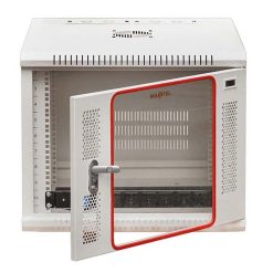 Ảnh chụp mặt trước cửa mở tủ rack 10U treo tường maxtel
