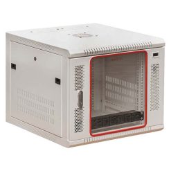 Ảnh chụp mặt trước góc nghiêng phải tủ rack 10U treo tường maxtel