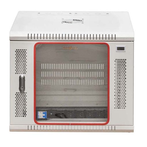 Ảnh chụp mặt trước tủ rack 10U treo tường maxtel_1