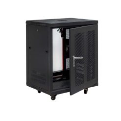 Ảnh góc nghiêng phải mặt trước tủ rack 15U