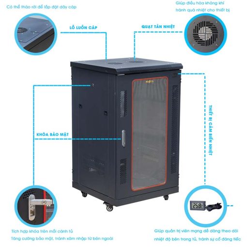 Chi tiết sản phẩm tủ rack 20U maxtel