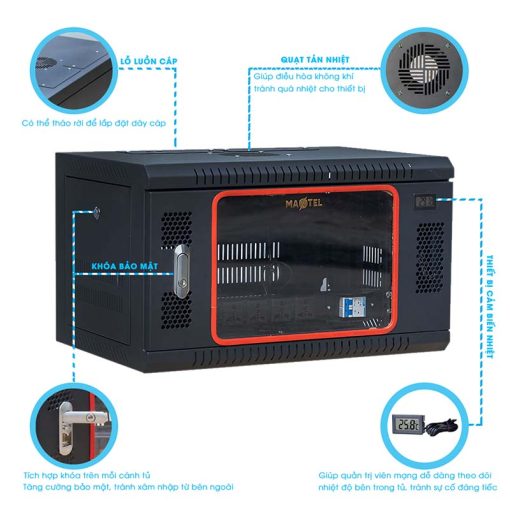 Chi tiết tủ rack Maxtel 6U400