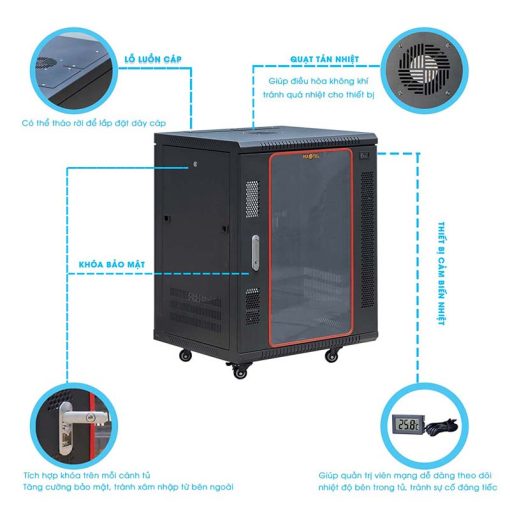 Chi tiết về sản phẩm tủ rack 15U Maxtel