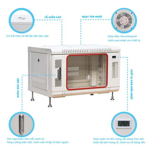 Giới thiệu chi tiết tủ rack 6U maxtel