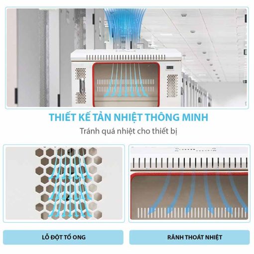 Hệ thống tản nhiệt hiệu quả của tủ rack 6U Maxtel