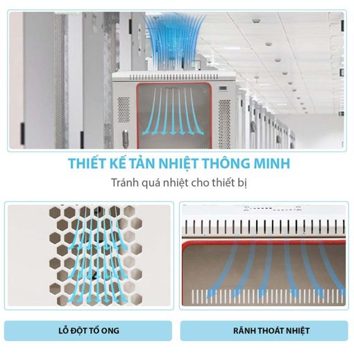 Khe tản nhiệt của tủ rack 12U maxtel