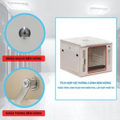 Khóa cửa hông tủ rack 10U Maxtel