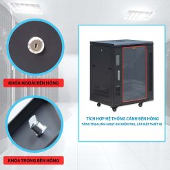 Khóa cửa hông tủ rack 15U Maxtel