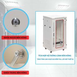 Khóa cửa hông tủ rack 22U maxtel