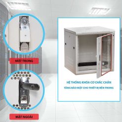 Khóa cửa trước tủ rack 12U400 Maxtel (4)